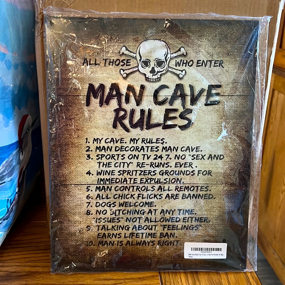 Tin sign